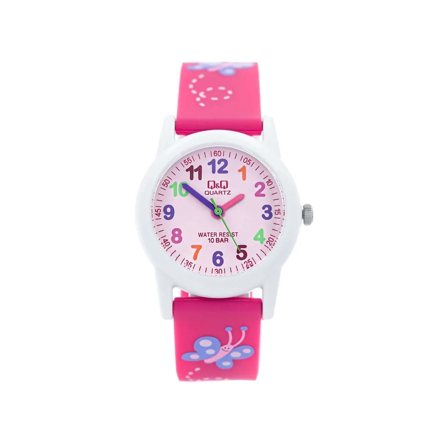 Reloj Q&Q para Niña Acuático 10 BAR Diseño Mariposa - Regalo Ideal para Niñas